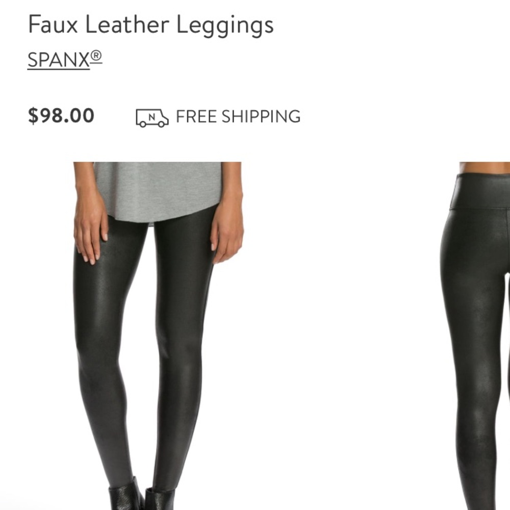 SPANX Faux Leather Leggings